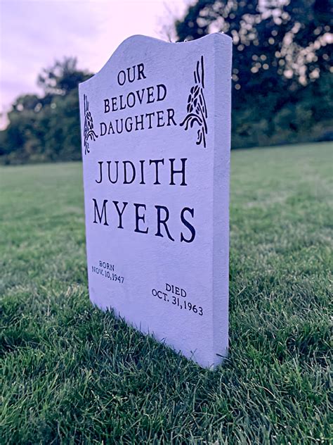 Judith Myers Halloween Tombstone Custom Handmade - Gravestone Hallowee ...