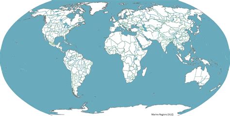 World Map Without Country Names - Tourist Map