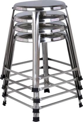 lifetimestools Round Stainless Steel Stool Stackable Design, Height 18 ...