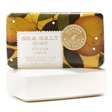 Buy Olivina Sea Salt Sicilian Lemon Soap 5oz Online at Low Prices in ...