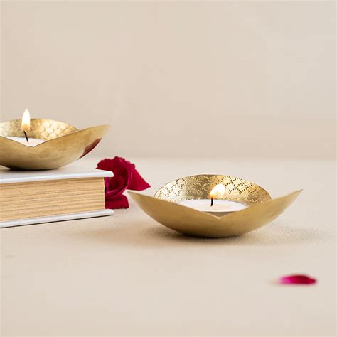 Wave Brass Tealight – Studio Coppre