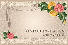 Downloadable Invitation Background Images by Vintage Wedding Invitation Card Flower Pattern Vector Downloadable Invitation Background Images