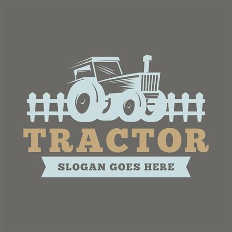 Tractorlogo-ontwerpconcept voor bedrijfslogo in de landbouwsector ...