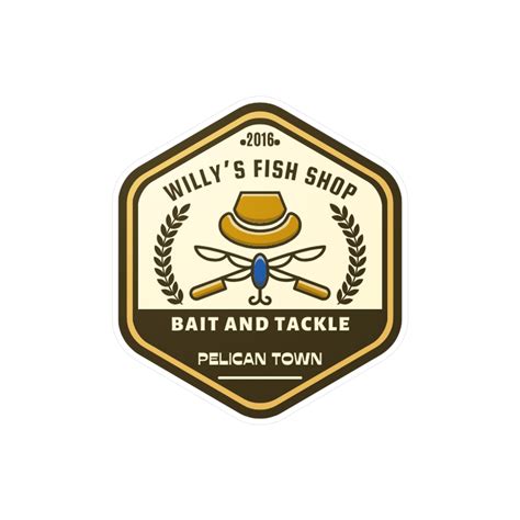 Stardew Valley Willy's Fish Shop Kiss-cut Vinyl Decals - Etsy