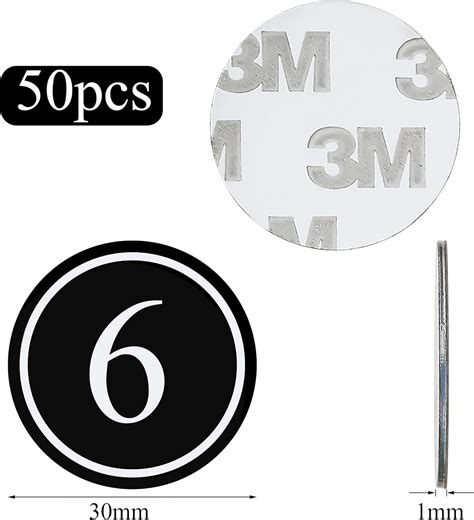 50 Pcs Plastic Number Tags,Key Tags Without Hole,Plastic Key Tag Numbered ,Key Tags Id Tags (red ...