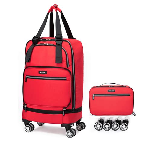 Buy Foldable Luggage Bag with Spinner wheels, Expandable Collapsible ...
