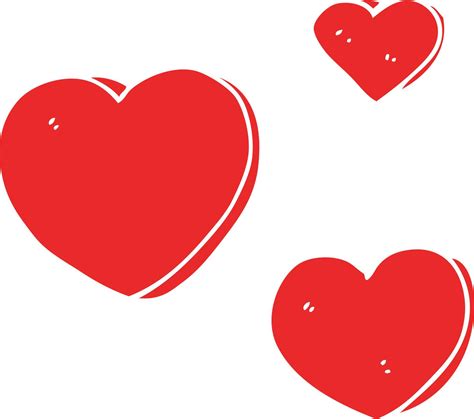 corazones de amor de dibujos animados de estilo de color plano 12138068 ...