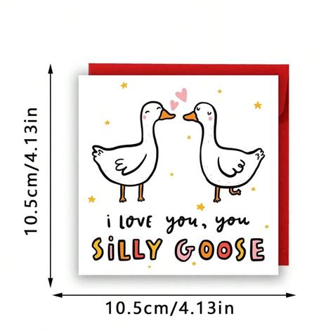 Ich liebe dich, du verrückter Gänserich - lustige Karten - Jahrestags ...