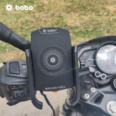 BOBO BM12 Bike Phone Holder (with Fast 15W Wireless Charger & USB-C In ...