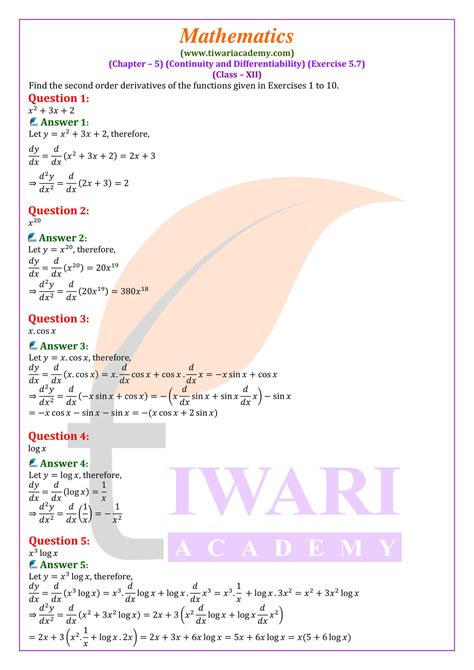Class 12 Maths Exercise 5.2 Question 7 的图像结果