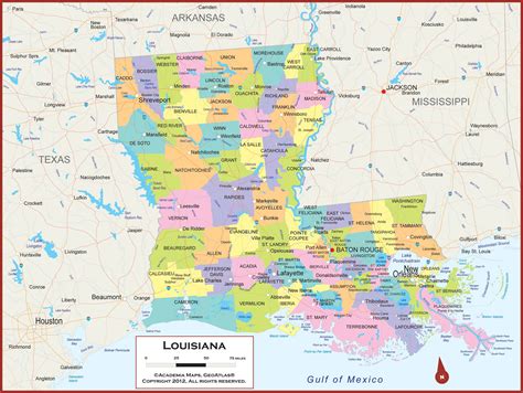 Louisiana Map With Cities
