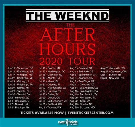 The Weeknd Tour - NineSevenOneTwoThreeFourEight