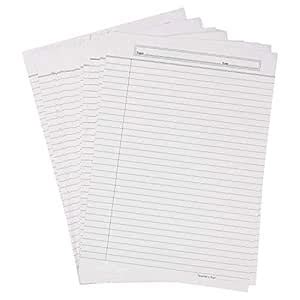 Eclet 90 GSM A4 Ruled Thick White Project Sheets (100 Sheets, Both Side ...