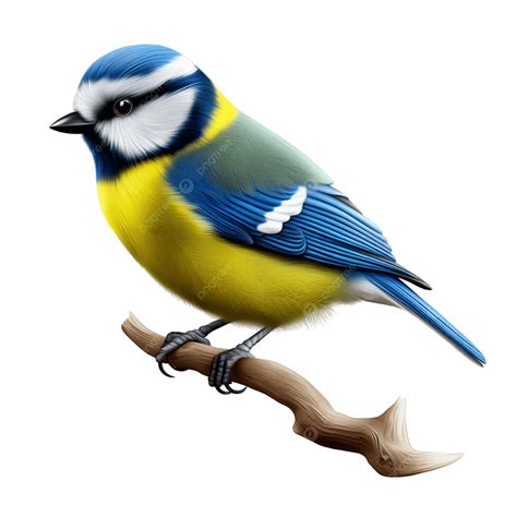 Blue Tit Bird Icon On Transparent Background, Blue Tit Bird, Bird PNG ...