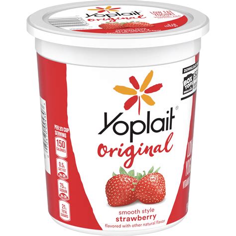 Yoplait Original Smooth Style Strawberry Flavored Low Fat Yogurt 32 OZ ...