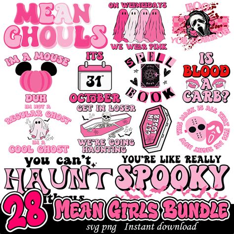 Mean Girls Pink Bundle, Halloween mean girls bundle – svg files for cricut