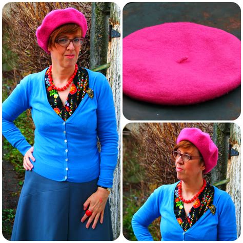 Polyester Princess: Raspberry beret