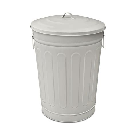Amazon.com: Plexon 13-Gallon Beige Galvanized Steel Round Trash Can ...