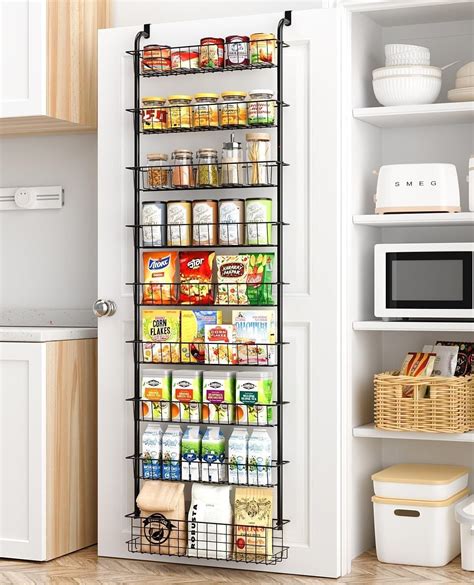 Amazon.com: GGIU Over The Door Pantry Organizer Spice Rack: 9-Tier ...