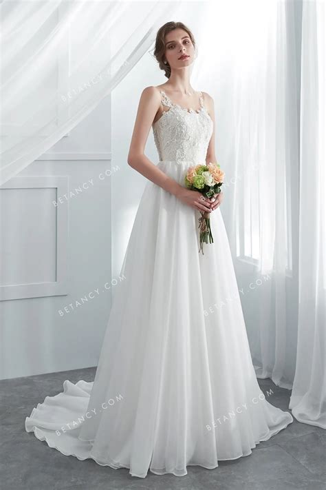 Romantic Illusion Lace and Organza Wedding Dress - BETANCY