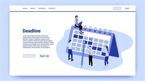 Deadline time management and time control people are planning work ...
