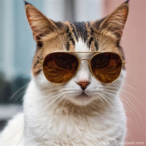 Cat Wearing Sunglasses | Stable Diffusion Online