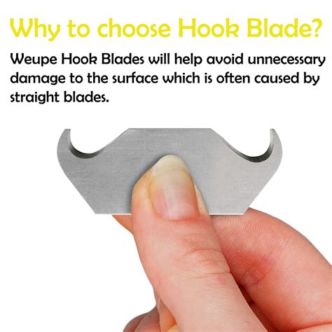 Buy WEUPE Hook Blade Utility Knife with 5 Utility Hook Blades, Made in ...