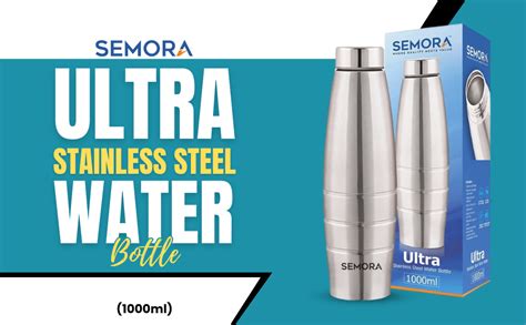 SEMORA Ultra Stainless Steel water bottle 1000ML : Amazon.in: Home ...
