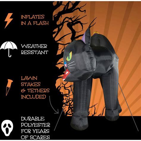 Buy 20 ft. Black Cat Halloween Inflatable with Lights Online at Lowest ...