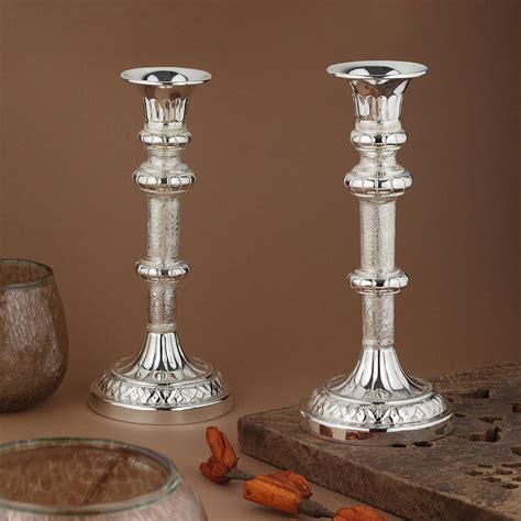 Majestic Silver-Plated Candle Holders - Pair – Code Silver
