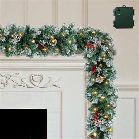 Amazon.com: Christmas Garland with Lights - Lighted Xmas Garlands with ...