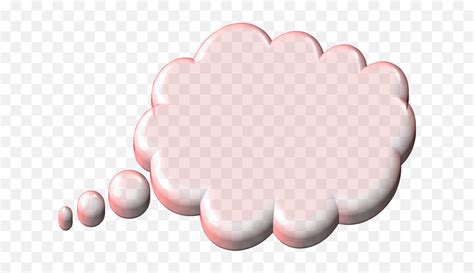 Speech Bubble Thought To - Transparent Pink Speech Bubble Emoji,Thought ...