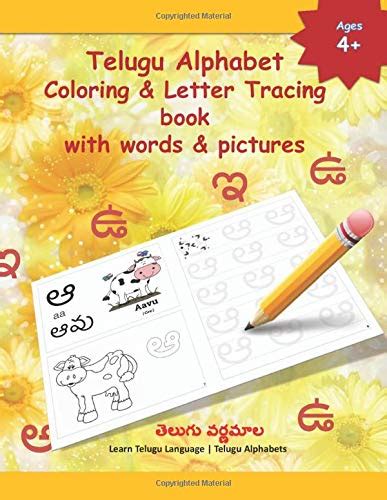 Buy Telugu Alphabet Coloring & Letter Tracing book with words ...
