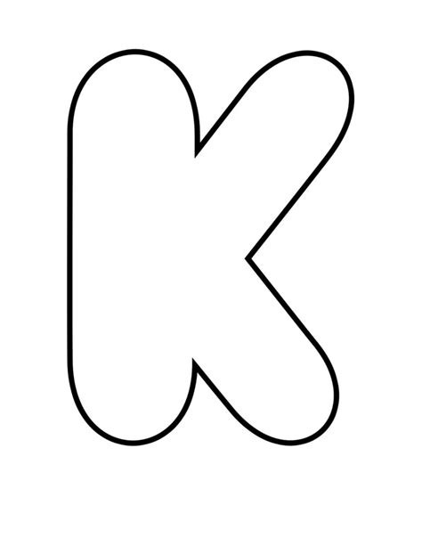 Bubble Letter K Uppercase