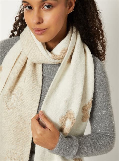 Buy Women Floral Knit Muffler Online at just Rs. 799.0 - 1000016044844 ...