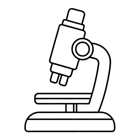 Drawing of a microscope hand draw microscope vector art | Premium AI ...