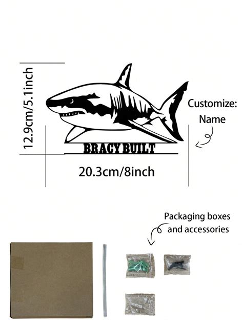 1pc Custom Animal Fish Shaped Metal Wall Art Sign With Personalized ...