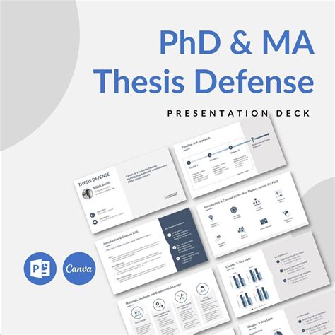 Thesis Defense Presentation Template Phd Masters MA Academic Viva ...