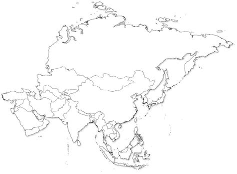 Image result for Printable Map of Asia