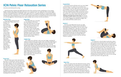 Pelvic Floor Exercises Patient Information Sheet | Viewfloor.co