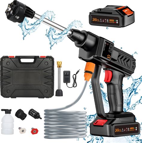 Amazon.com : Cordless Pressure Washer, 6-in-1 Nozzle Portable Battery Powered Pressure Washer ...