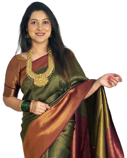 Flosive Women's Present Banarasi Soft Lichi Silk Saree Beautiful ...