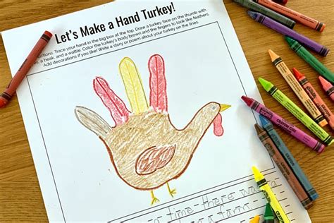 Hand Turkey Thanksgiving Craft with Printable Template