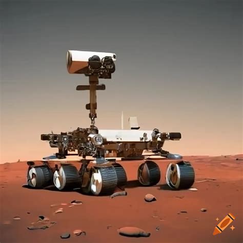 Mars rover collecting resources on the surface on Craiyon