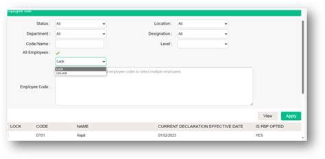 How to Enable/Disable FBP declaration in ESS. : Help Center