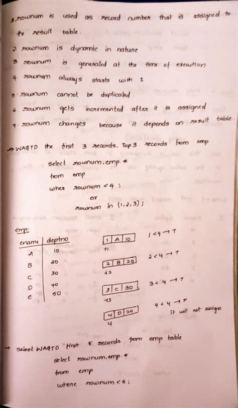 MySQL Notes 2: Understanding ROWNUM, Attributes, and Joins - Studocu