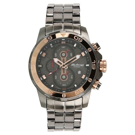 Buy Online Titan Octane Quartz Chronograph Black Dial Stainless Steel ...