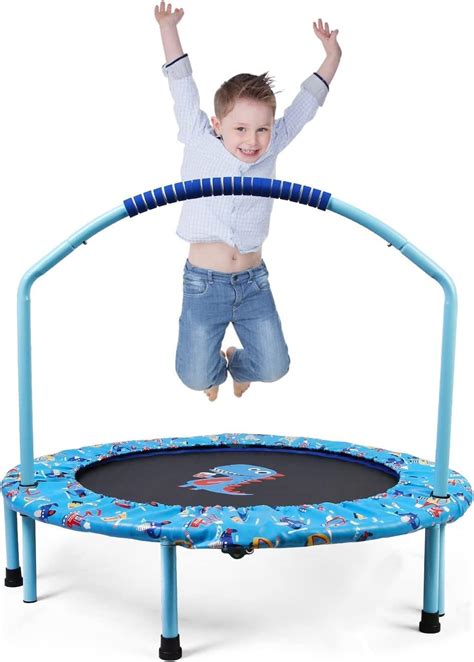 Amazon.com : Mini Foldable Trampoline for Kids with Foam Handle ...