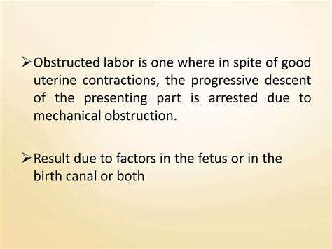 Prolonged and obstructed labour | PPTX