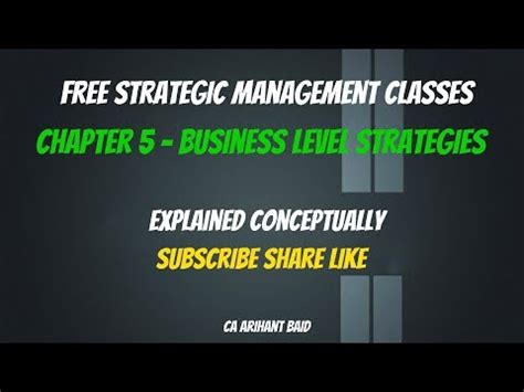Business Level Strategies Video Lecture - Financial Management and ...